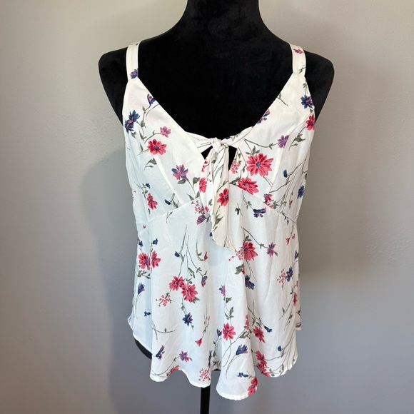 Sienna Sky Tops - Floral White Tank Top